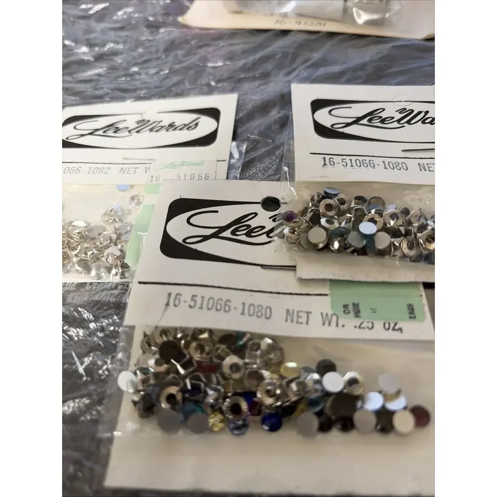 Vintage Lee Wards Rhinestone Setting Machine 3 Pks Studs Crafts Bedazzle
